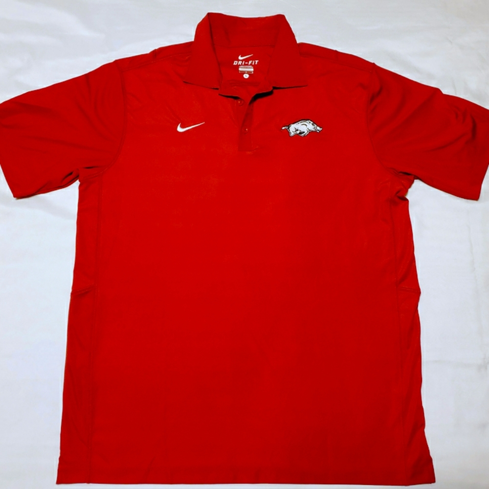 Nike Dri-Fit Arkansas Razorbacks Polo Shirt Large
